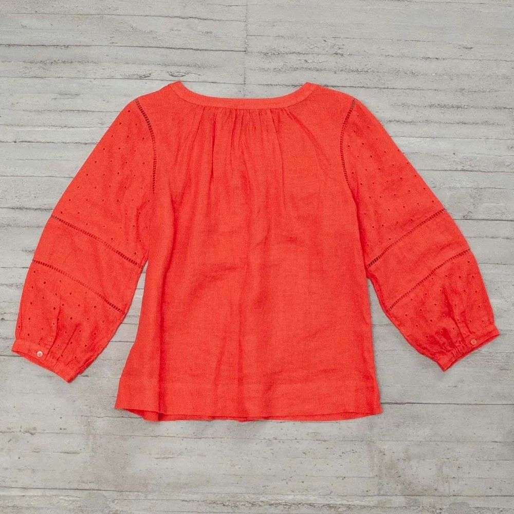 NWT J. Crew Linen Circle Eyelet Shirt sz S - Picture 4 of 5